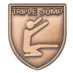 Triple Jump Lapel Pin