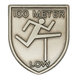 100 M Low Hurdles Lapel Pin