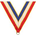 Red White & Blue Metallic Gold 1 1/2"X30" Ribbon