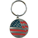 Enameled Flag Key Tag