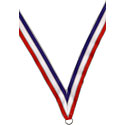 Red White & Blue Metallic Silver 7/8"X32" Ribbon