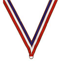 Red White & Blue Metallic Bronze 7/8"X32" Ribbon