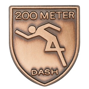 200 M Dash Lapel Pin