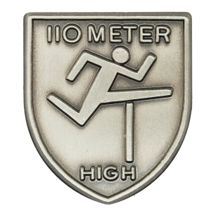 110 M High Hurdles Lapel Pin